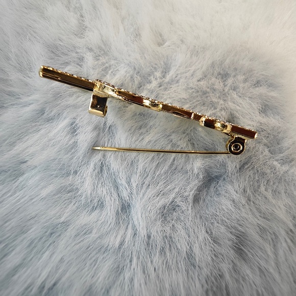 Yves Saint Laurent Rhinestone Embellished Brooch - Picture 5 of 6